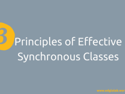 Three Principles of Effective Synchronous&nbsp;Classes